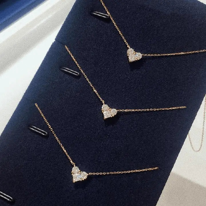 18K Gold Lab Grown Diamond Heart Pendant Necklace - Future Jewelry