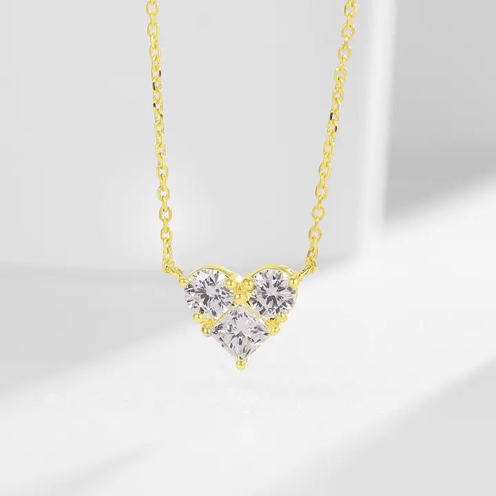 18K Gold Lab Grown Diamond Heart Pendant Necklace - Future Jewelry