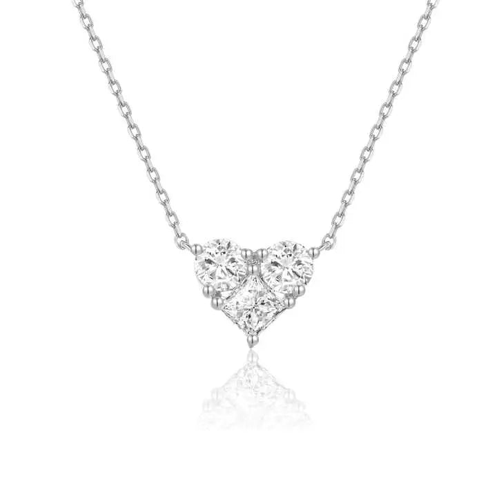 18K Gold Lab Grown Diamond Heart Pendant Necklace - Future Jewelry
