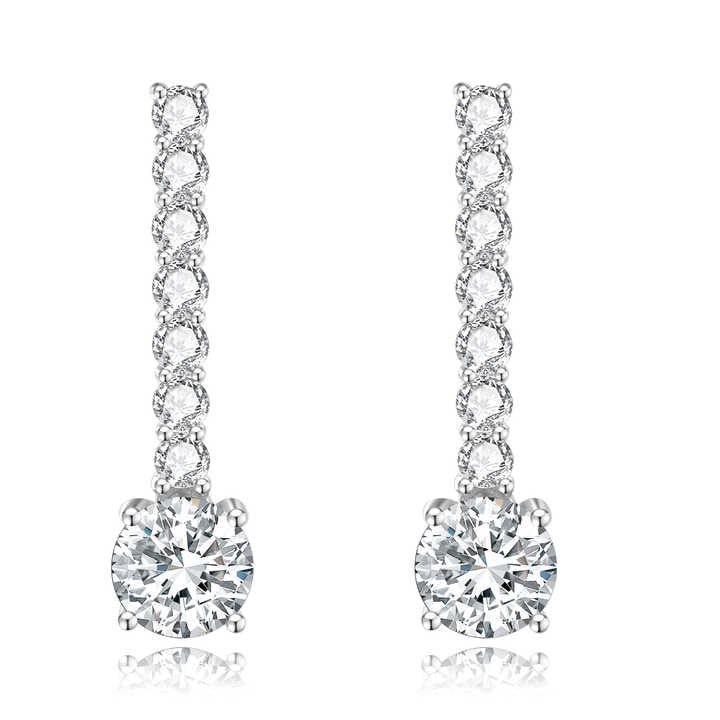 18K Gold Lab Grown Diamond Long Drop Earrings - Future Jewelry