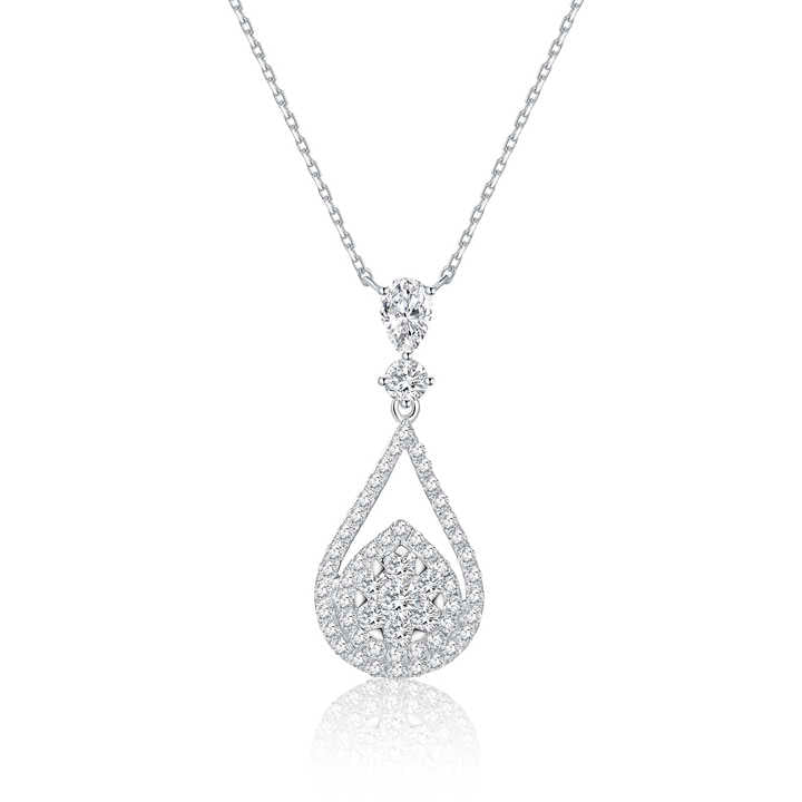 18K Gold Lab Grown Diamond Pear Pendant Necklace - Future Jewelry