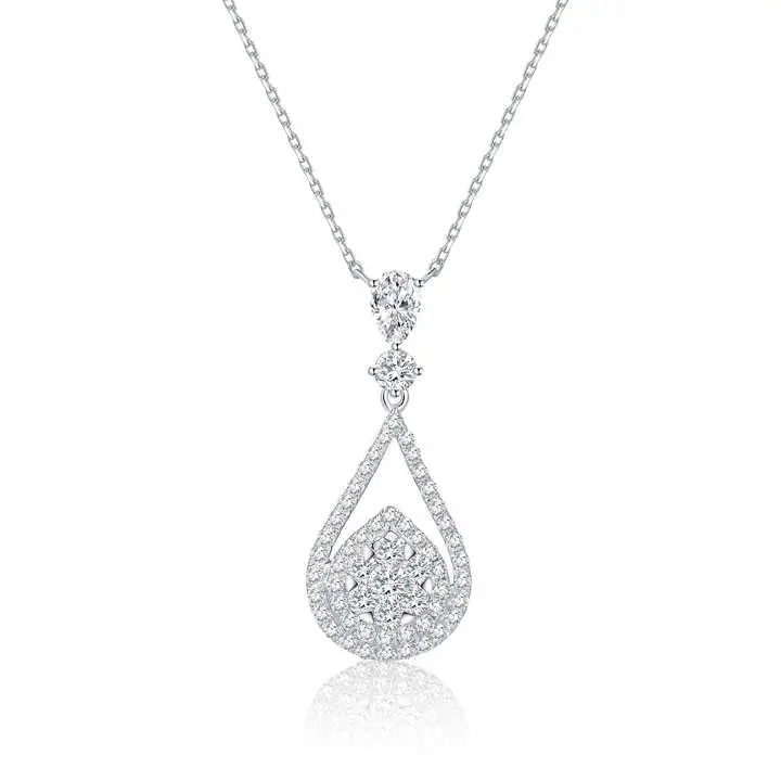 18K Gold Lab Grown Diamond Pear Pendant Necklace - Future Jewelry