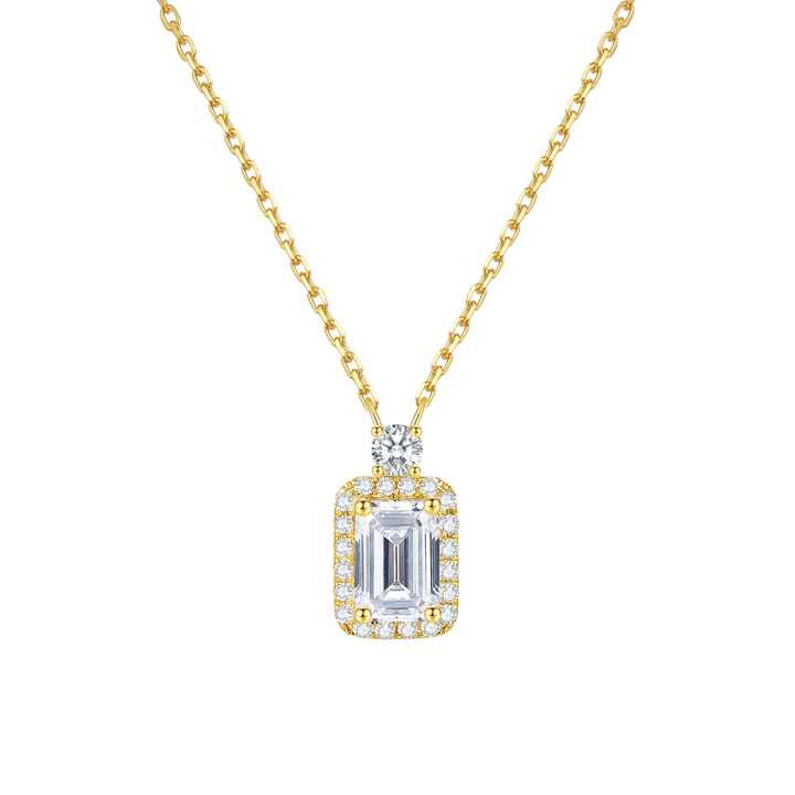 18K Gold Lab Grown Diamond Square Pendant Necklace - Future Jewelry