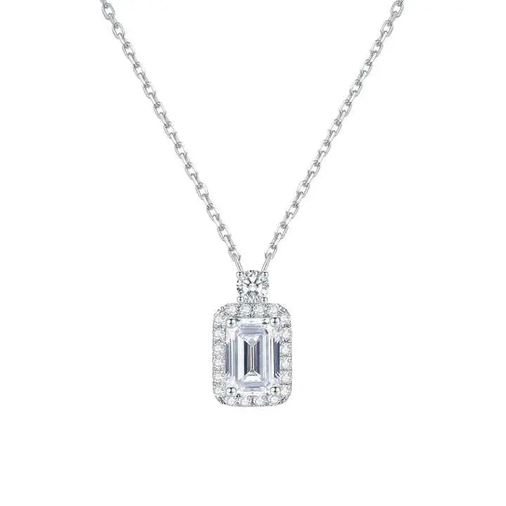 18K Gold Lab Grown Diamond Square Pendant Necklace - Future Jewelry