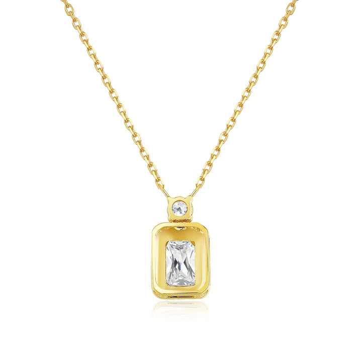 18K Gold Lab Grown Diamond Square Pendant Necklace - Future Jewelry