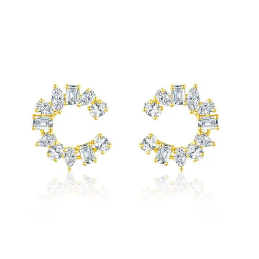 18K Gold Vintage Lab Grown Diamond Earrings for Women - Future Jewelry