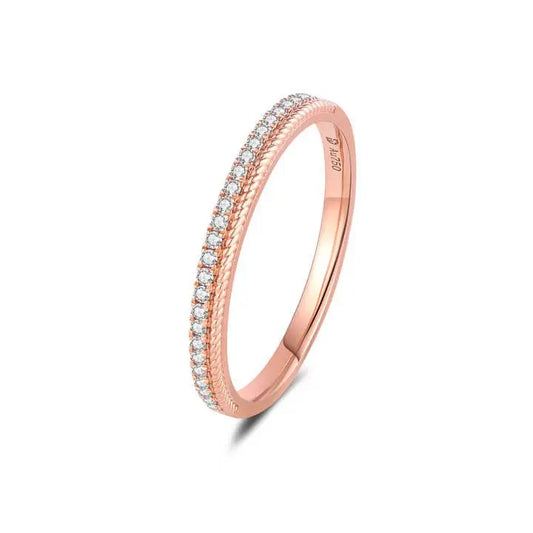 18K Rose Gold Wedding Eternity Diamond Ring - Future Jewelry