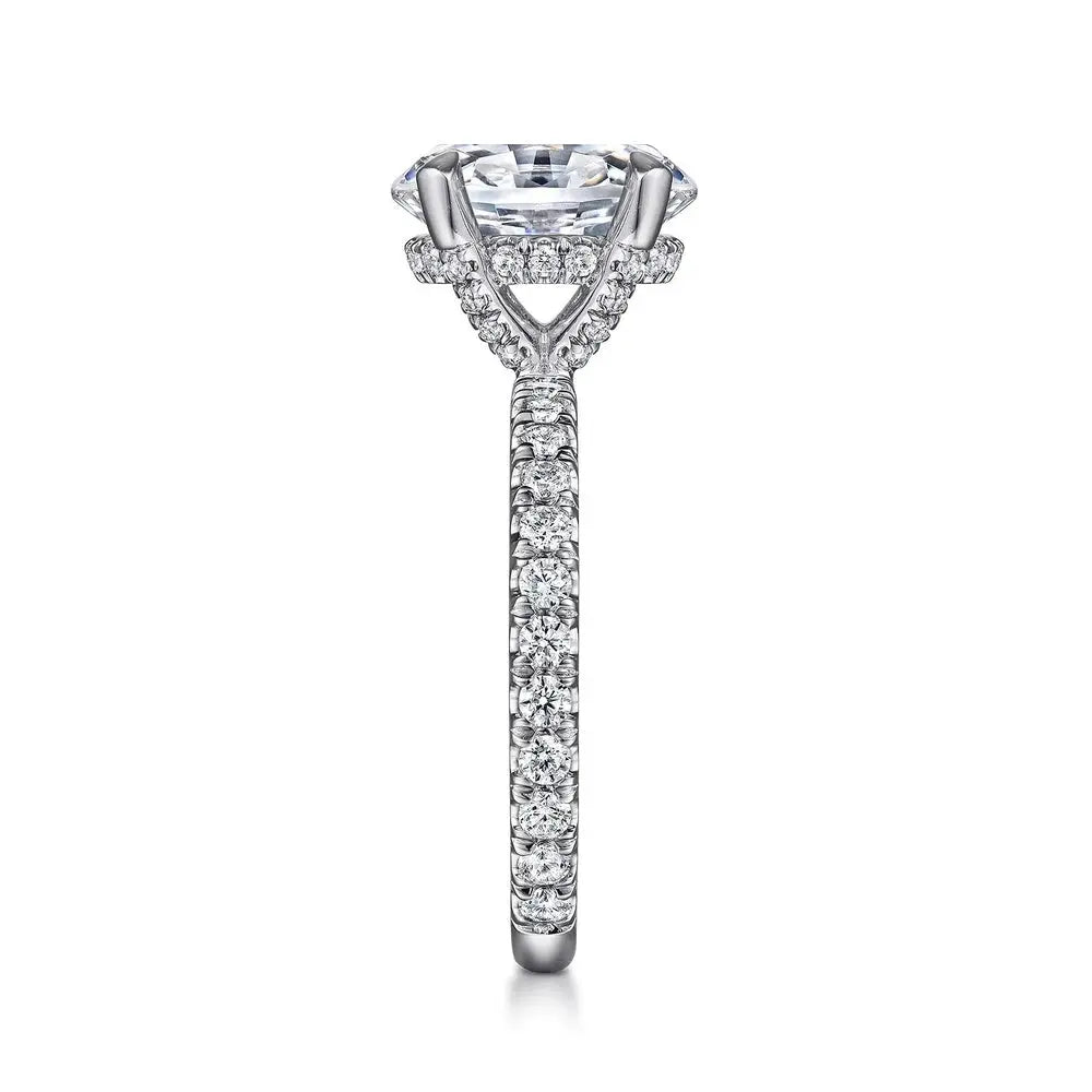 1.95 Carat Oval Lab Diamond Engagement Ring in 14K White Gold - Future Jewelry