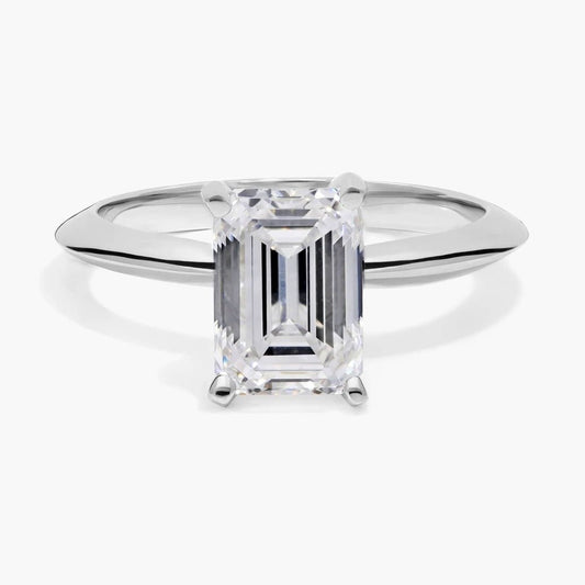 2 Carat Emerald Diamond Classic Four - Prong Solitaire Engagement Ring - Future Jewelry