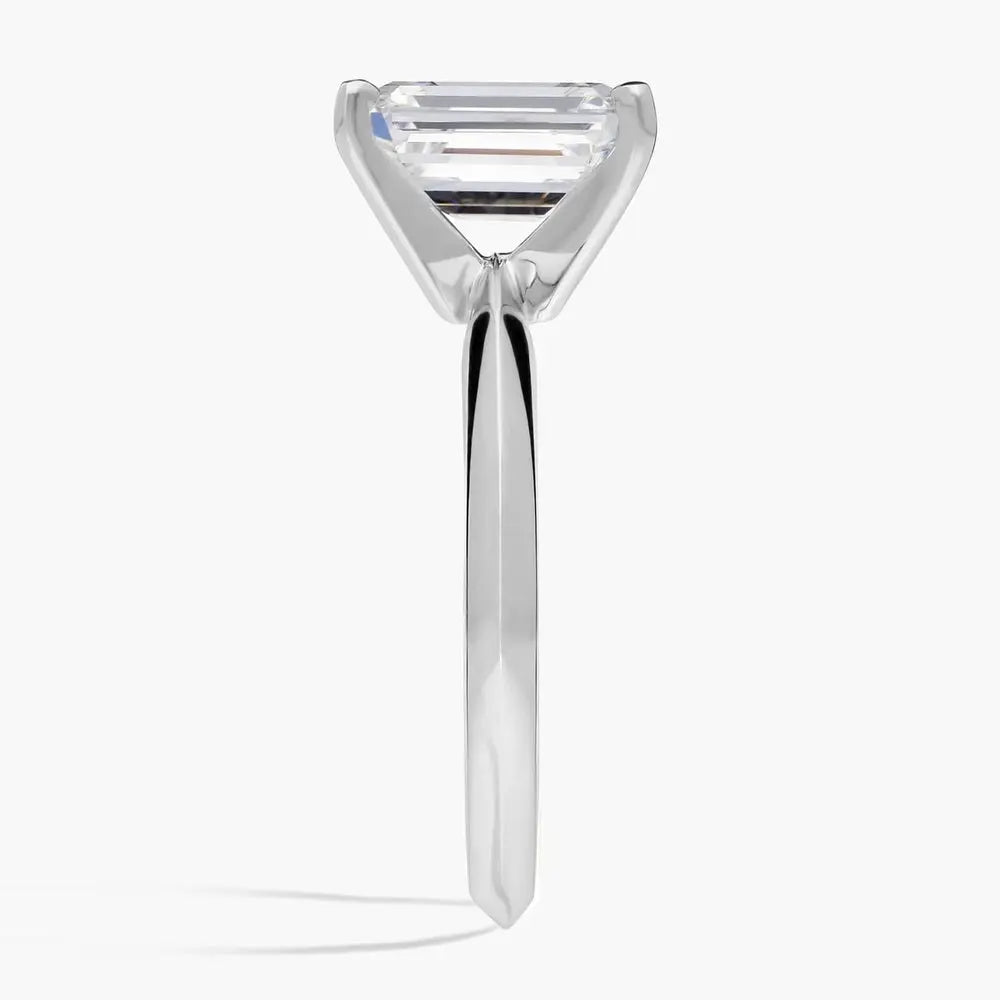2 Carat Emerald Diamond Classic Four - Prong Solitaire Engagement Ring - Future Jewelry