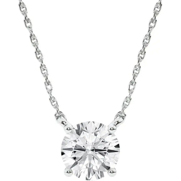 2 Carat Lab Grown Diamond Necklaces for Women | Solid 14K White Gold | GH VS SI Diamond Pendant | Ideal Gift for Her | Variety of Shapes to Choose From - Future Jewelry