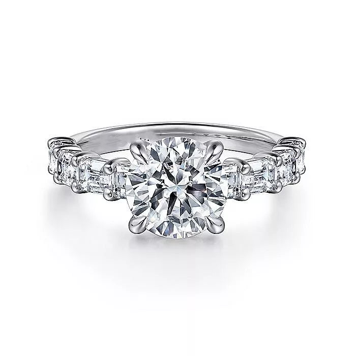 2 Carat Lab Grown Diamond Engagement Ring in White Gold – Front View