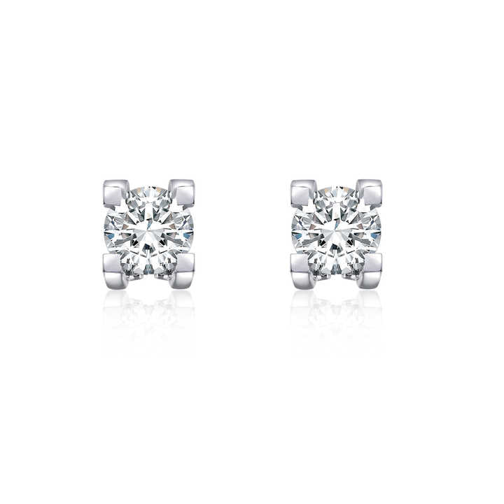 2 Carat Lab Grown Diamond Stud Earrings in 18K Gold - Future Jewelry