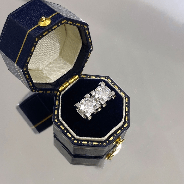 2 Carat Lab Grown Diamond Stud Earrings in 18K Gold - Future Jewelry