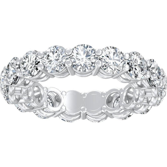 2 Carat to 5 Carat (CT. T.W.) Lab Grown Diamond Eternity Band Ring for Women |10K Yellow or White Gold Wedding Anniversary Band Ring - Future Jewelry
