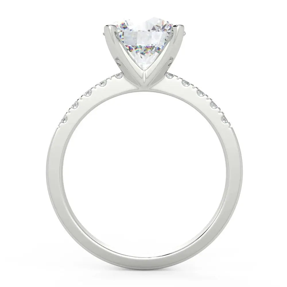 3 Carat Lab-Grown Diamond Engagement Ring in 14K White Gold - Future Jewelry