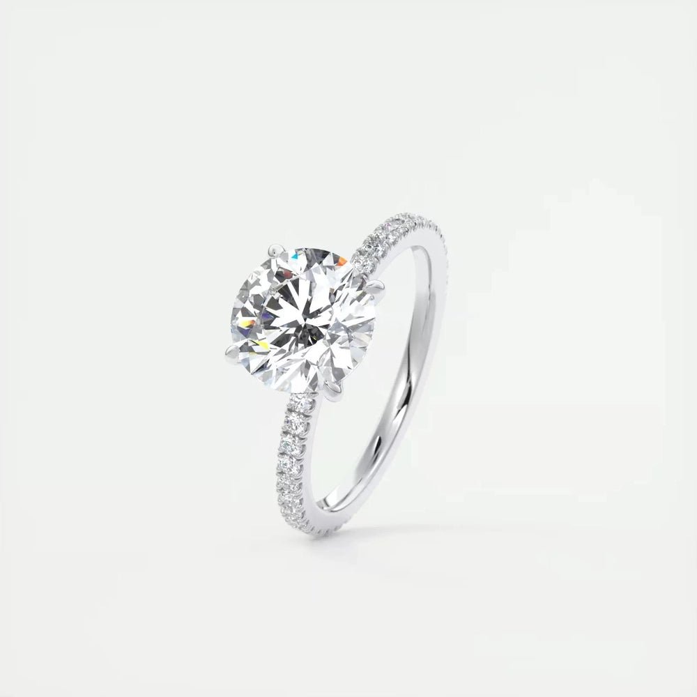 2.25 Carat Round Engagement Diamond Ring in White Gold - Future Jewelry