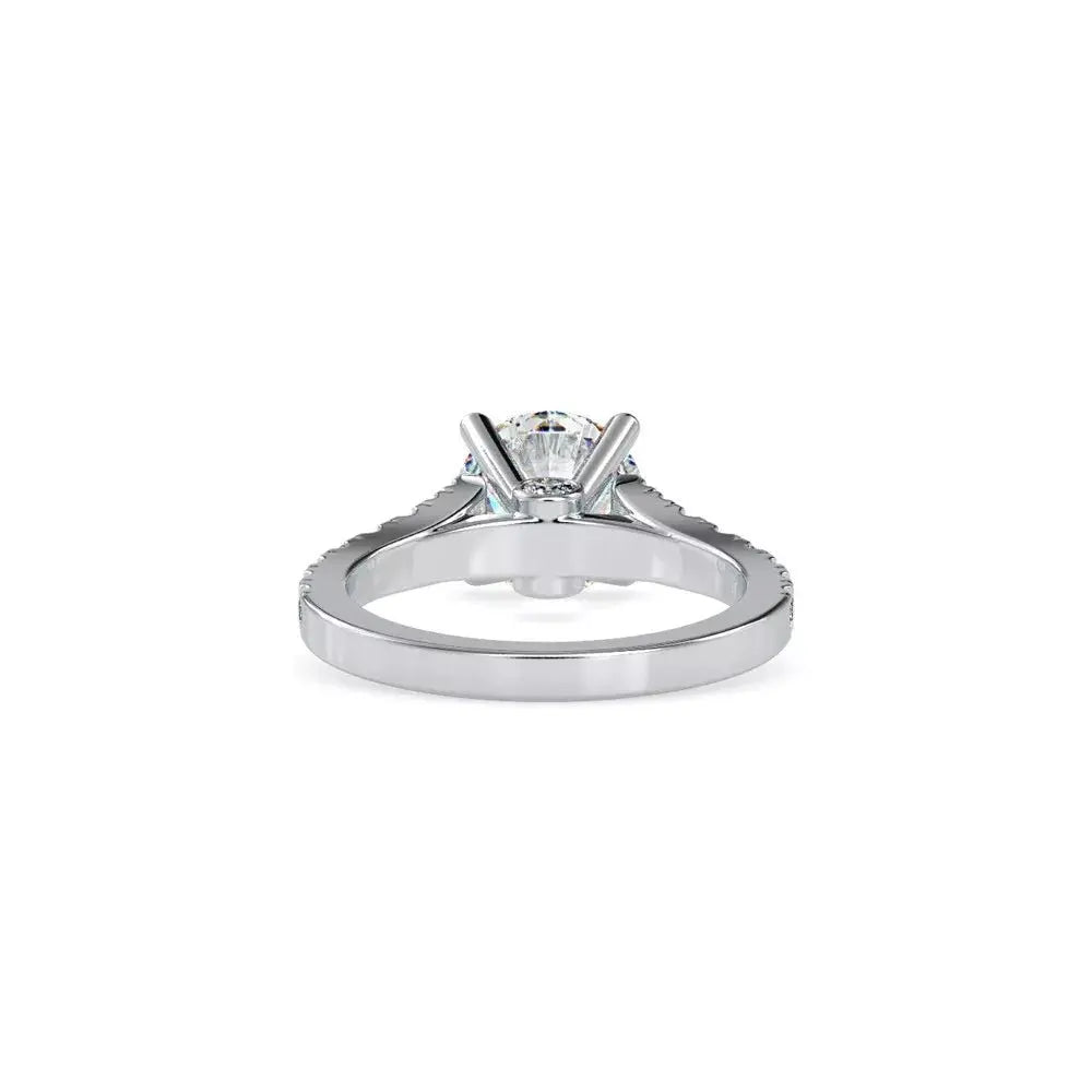 2.91 Carat Round Cut Lab Grown Diamond Engagement Ring in 14K Gold, Certified - Future Jewelry