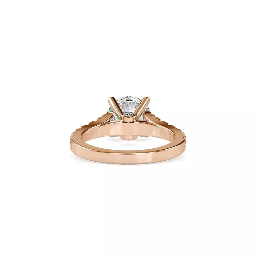 2.91 Carat Round - Cut Solar Diamond Engagement Ring – Certified, 14K Gold - Future Jewelry