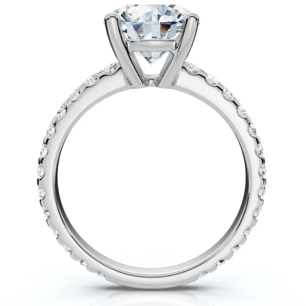 3.40Ct Diamond Engagement Ring 14k Gold Lab Grown by Future Jewelry