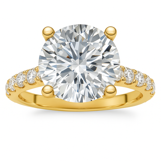 3.40Ct Diamond Engagement Ring 18k Gold Lab Grown by Future Jewelry