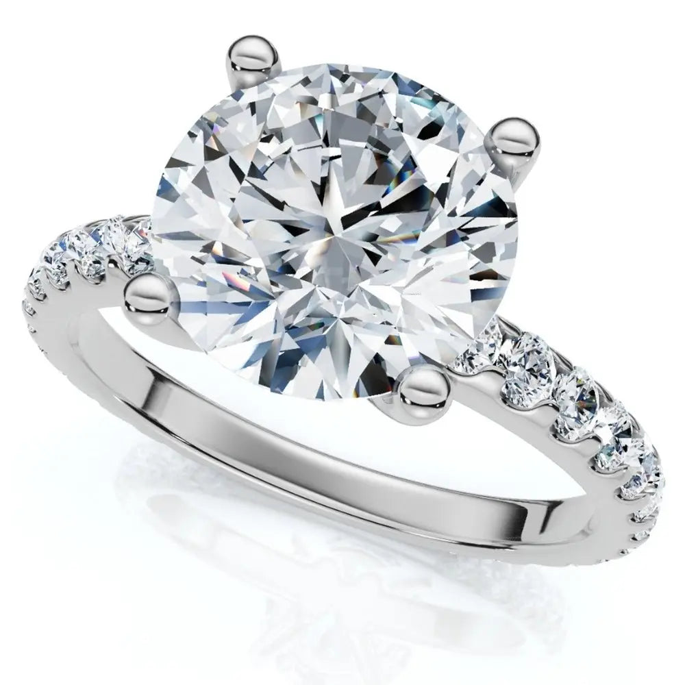 3.40Ct Diamond Engagement Ring 14k Gold Lab Grown - Future Jewelry