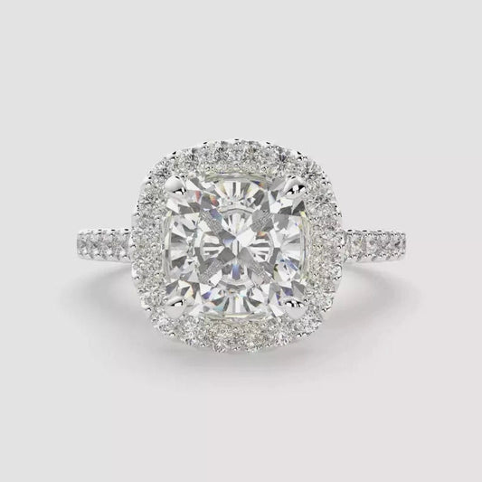 3 Carat Cushion - Cut 14K Certified Diamond Engagement Ring - Future Jewelry