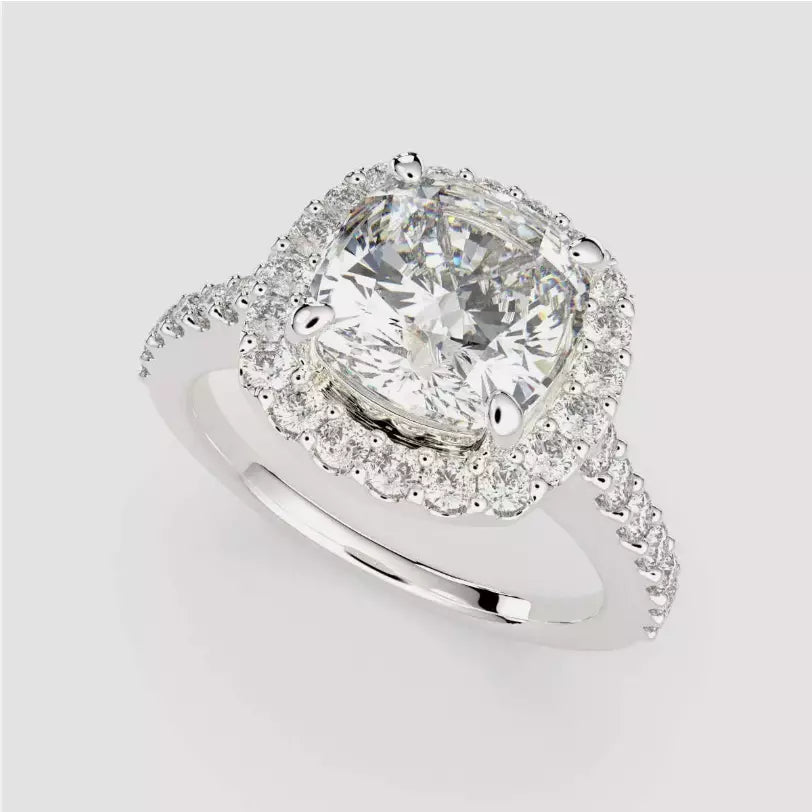 3 Carat Cushion - Cut 14K Certified Diamond Engagement Ring - Future Jewelry