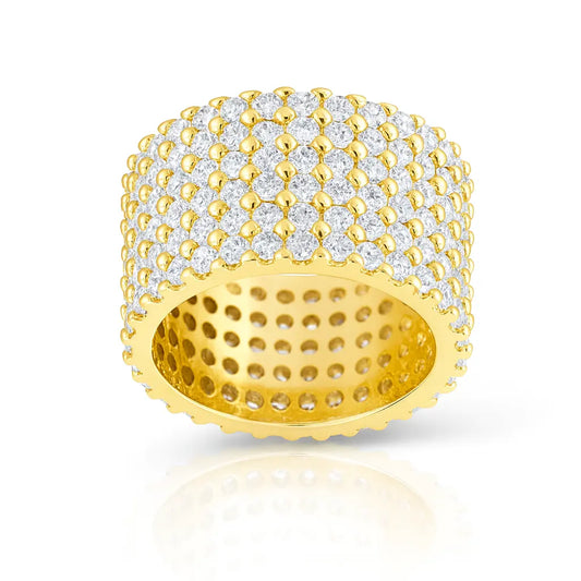 3 carat lab grown diamond multi row eternity band for women