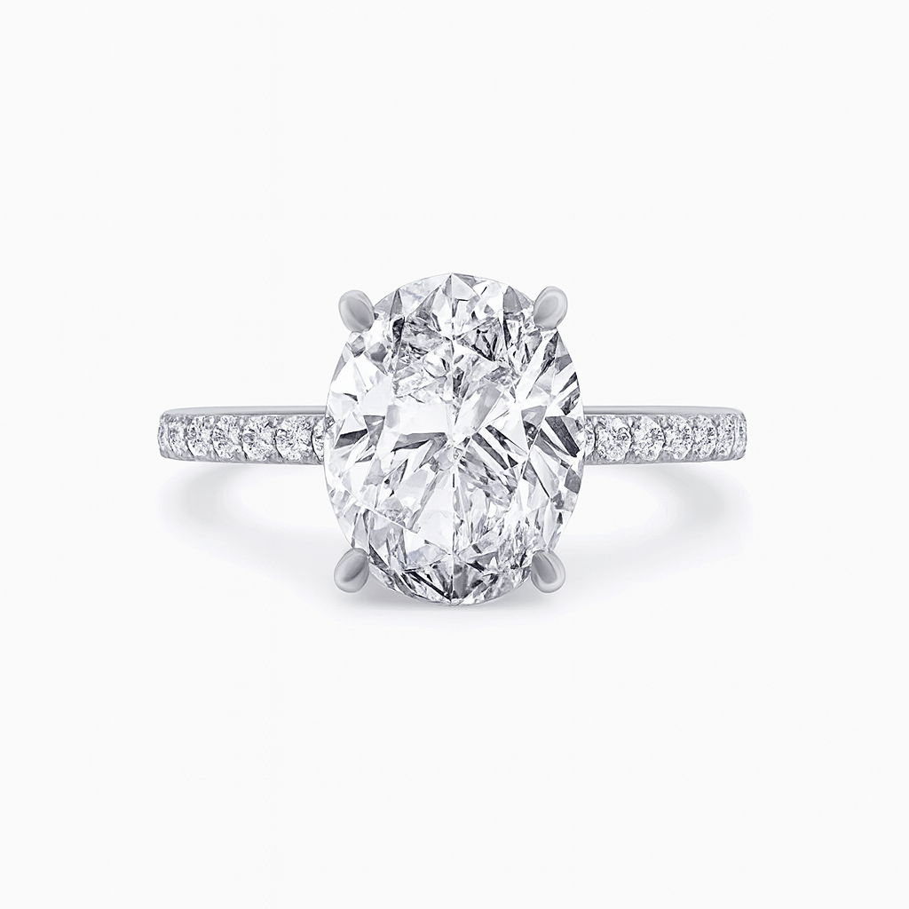 3 Carat Lab - Grown Diamond Engagement Ring in 14K White Gold - Future Jewelry