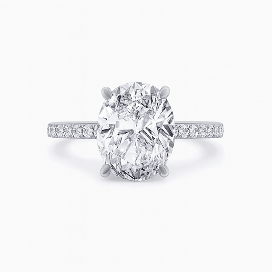 3 Carat Lab - Grown Diamond Engagement Ring in 14K White Gold - Future Jewelry