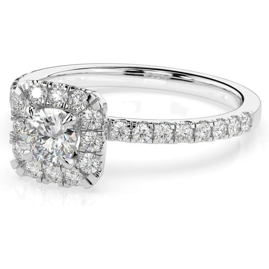 3 Carat Lab Grown Diamond Halo Engagement Ring - Future Jewelry