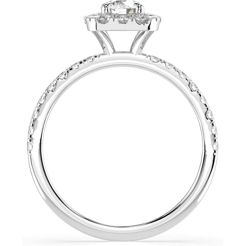 3 Carat Lab Grown Diamond Halo Engagement Ring - Future Jewelry