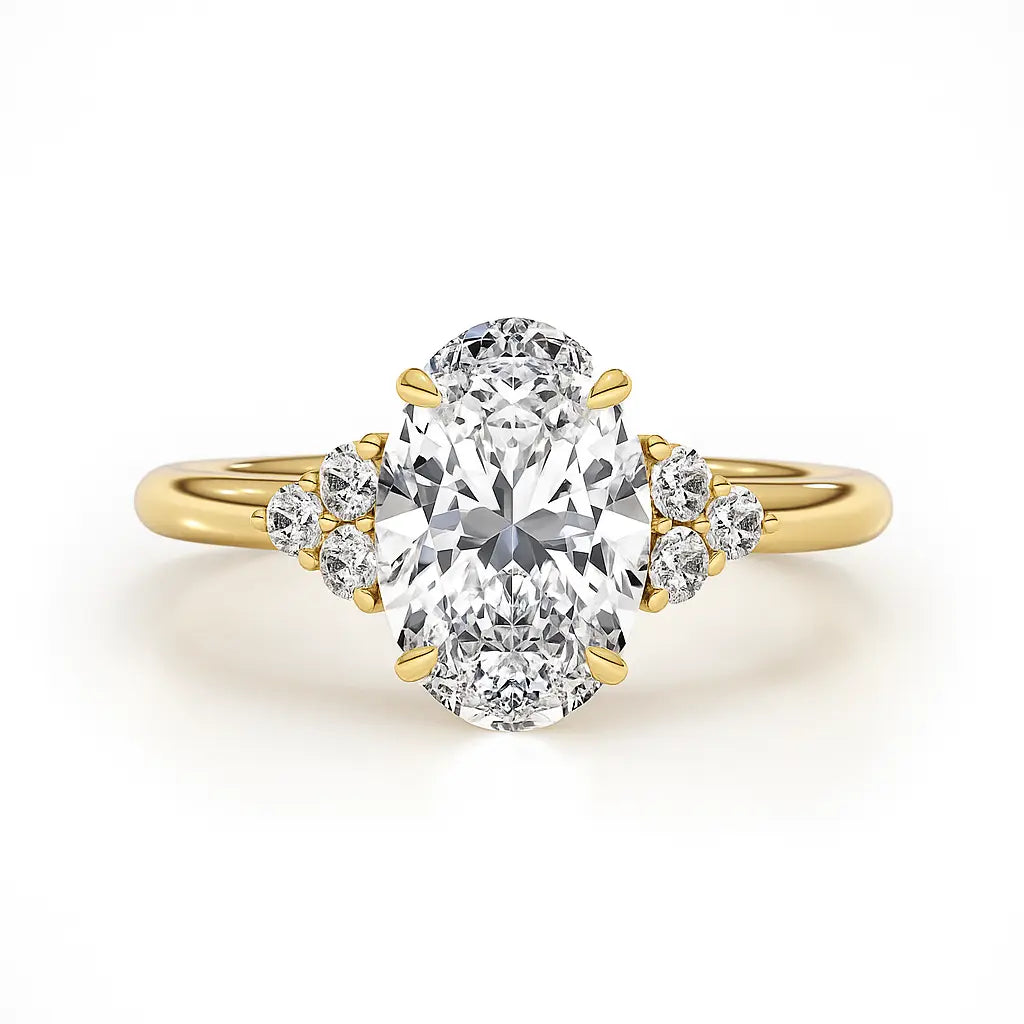 3 Carat Lab Diamond Ring in 14K Yellow Gold - Future Jewelry