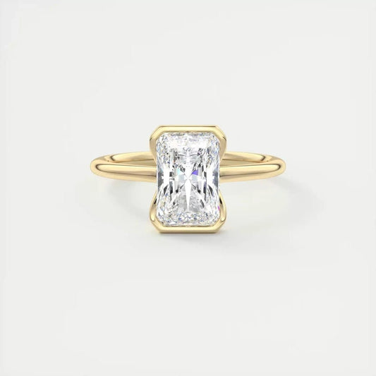 3 Carat Radiant - Cut Lab - Created Diamond Engagement Ring 14k Yellow Gold - Future Jewelry
