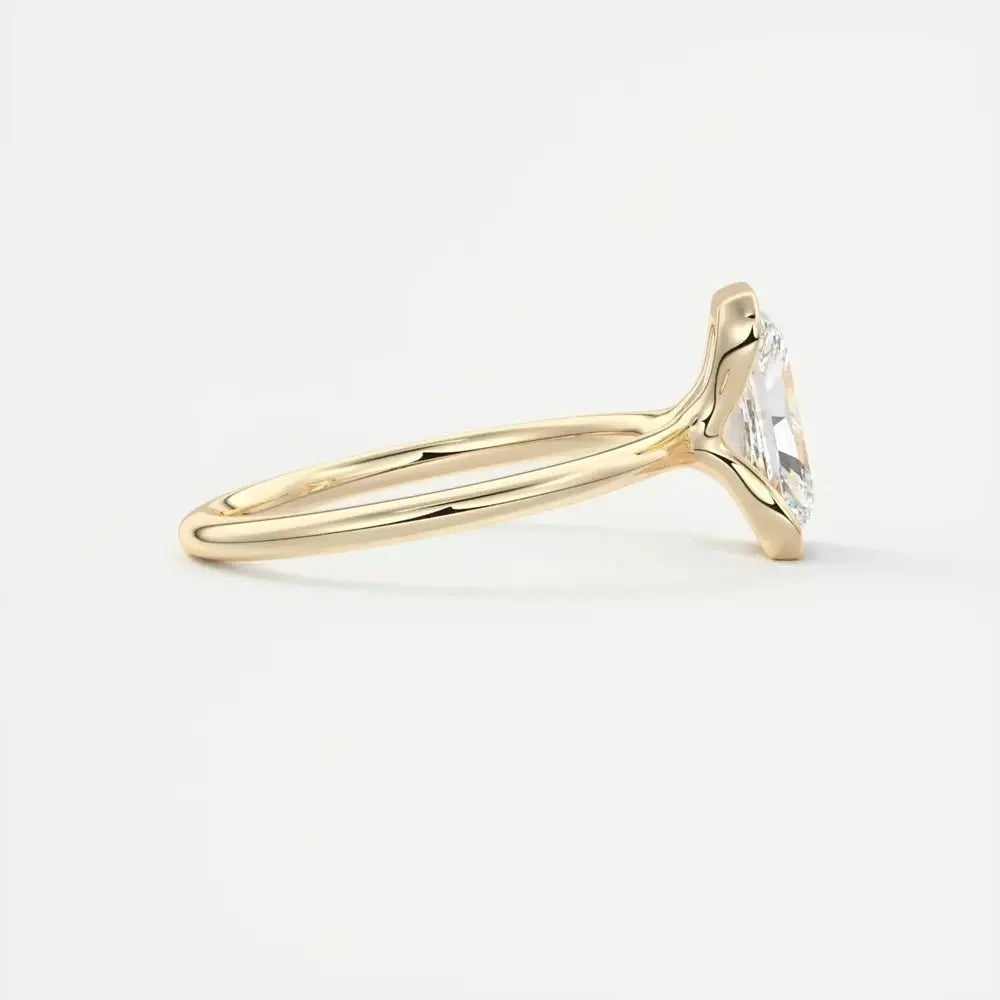 3 Carat Radiant Cut Lab Grown Diamond Engagement Ring in 14K Yellow Gold - Future Jewelry