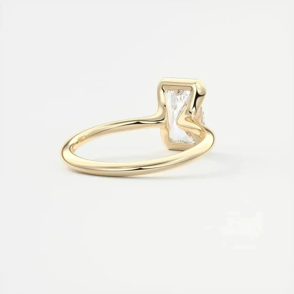 3 Carat Radiant Cut Lab Grown Diamond Engagement Ring in 14K Yellow Gold - Future Jewelry