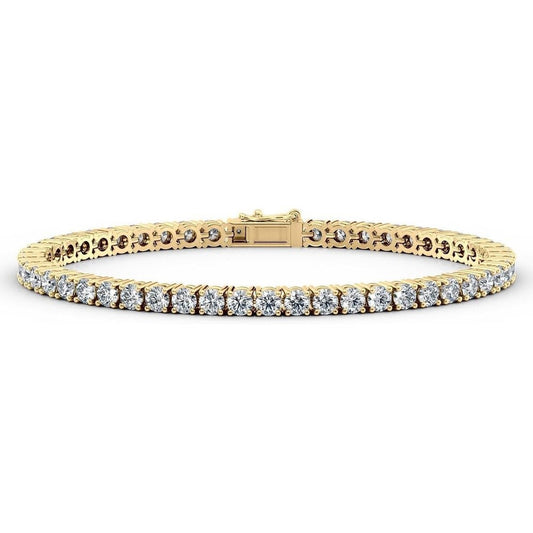 3 to 20 Carat Lab Grown Diamond Tennis Bracelet for Women I 14k White or Yellow Gold Bracelet (E - F, VS1, cttw) 7 Inches Long - Future Jewelry