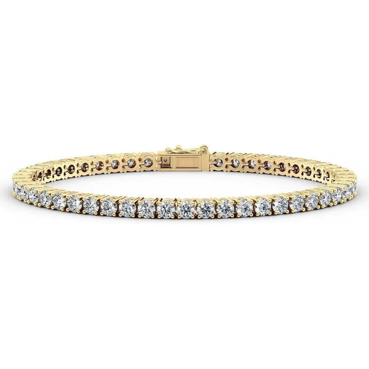 3 to 20 Carat Lab Grown Diamond Tennis Bracelet for Women I 14k White or Yellow Gold Bracelet (E - F, VS1, cttw) 7 Inches Long - Future Jewelry