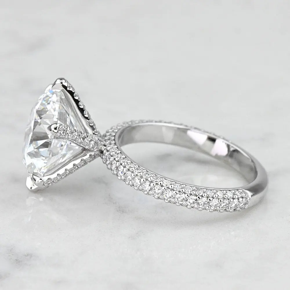 3 Carat Round Cut Lab Grown Diamond Engagement Ring 14K White Gold - Future Jewelry
