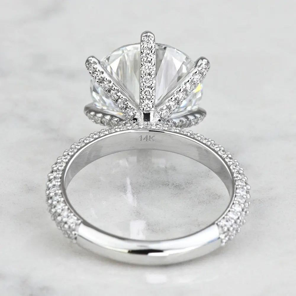 3 Carat Round Cut Lab Grown Diamond Engagement Ring 14K White Gold - Future Jewelry