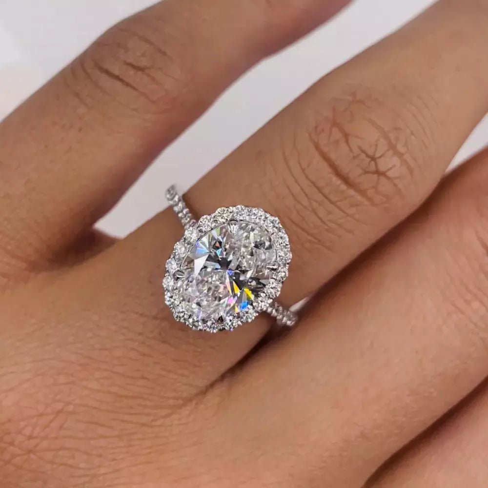 3.30 Carat Lab Grown Diamond Ring in 18K White Gold - Future Jewelry