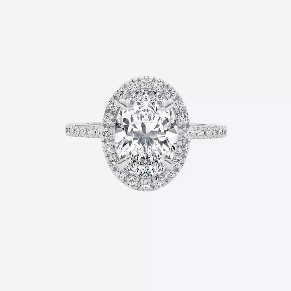 3.30 Carat Lab Grown Diamond Ring in 18K White Gold - Future Jewelry