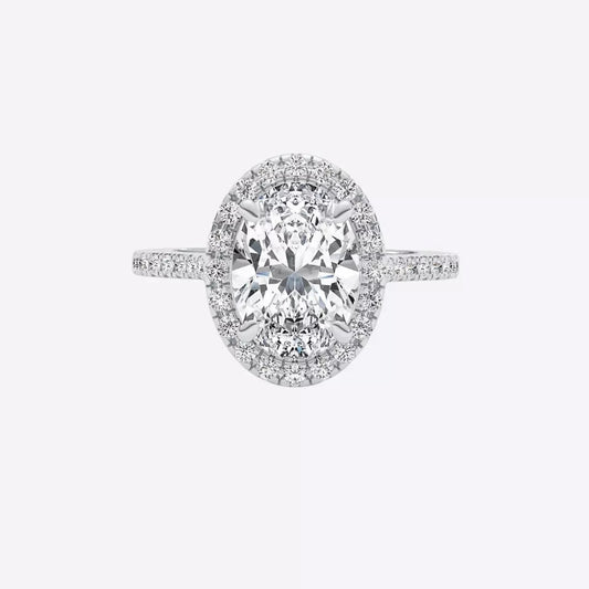 3.30 Carat Lab Grown Diamond Ring in 18K White Gold - Future Jewelry