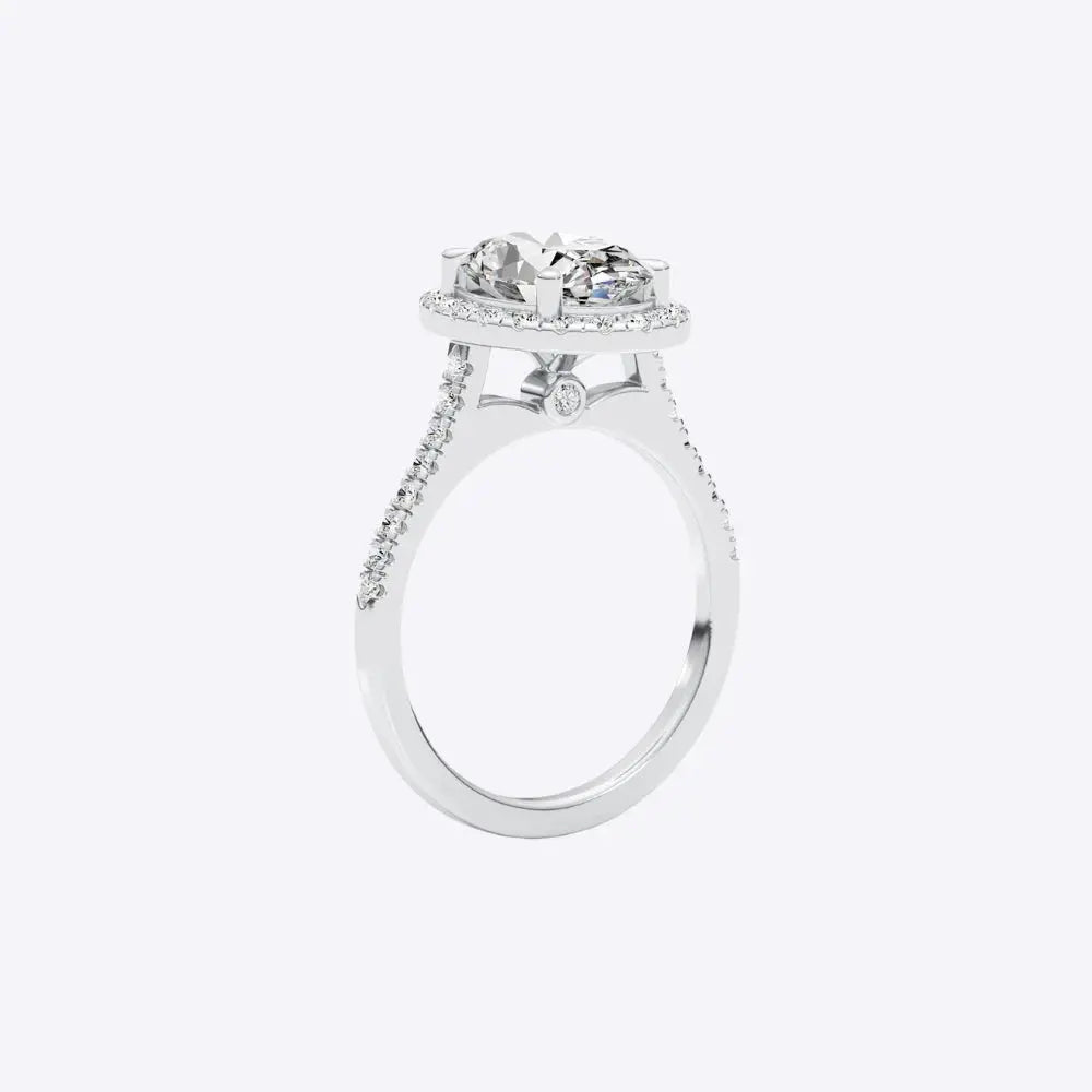 3.30 Carat Lab Grown Diamond Ring in 18K White Gold - Future Jewelry