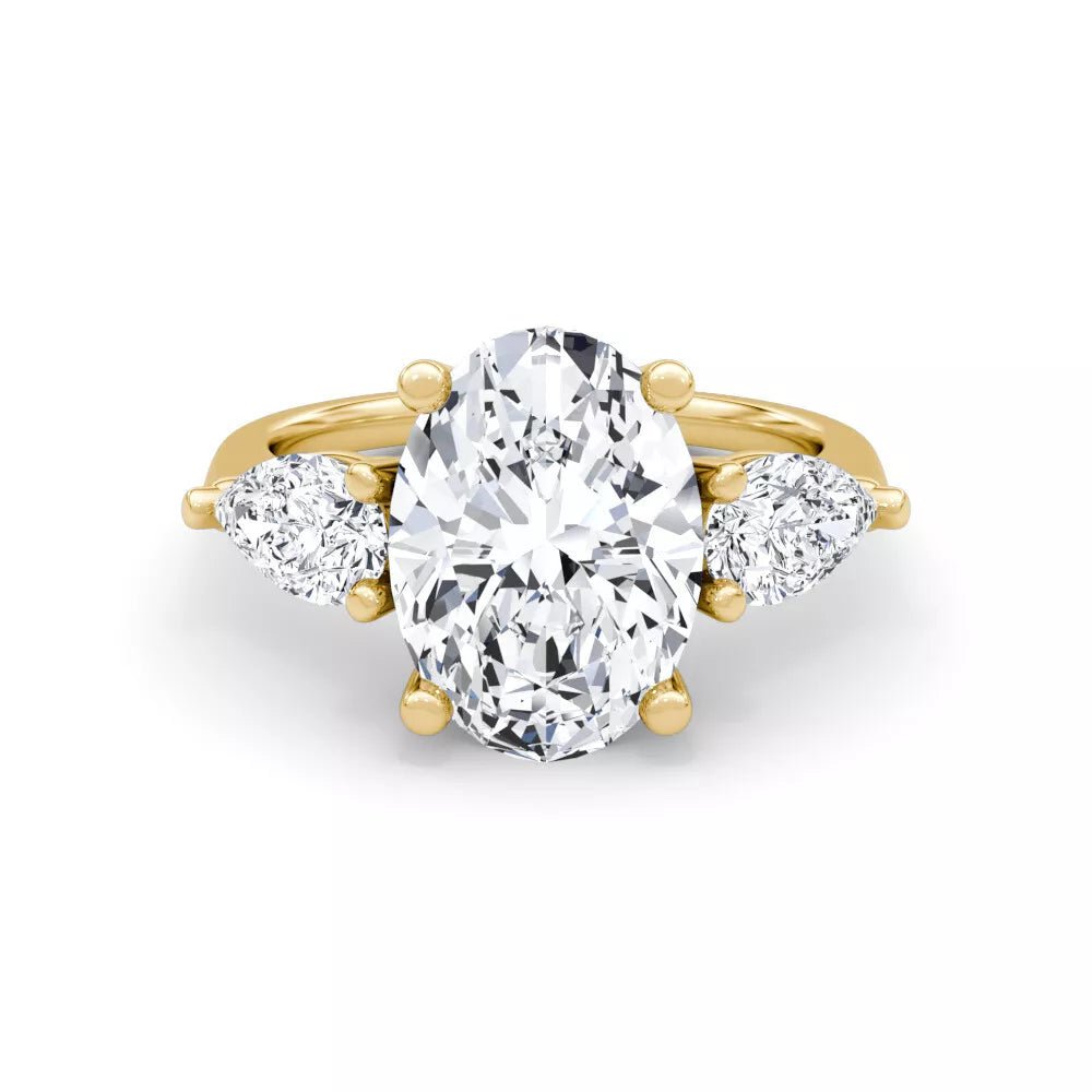 3.70 Carat Round Cut Diamond Engagement Ring in 14K White Gold - Future Jewelry