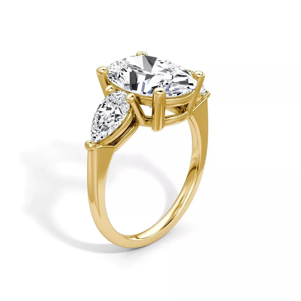 3.70 Carat Round Cut Lab Grown Diamond Engagement Ring in 14K White Gold - Future Jewelry