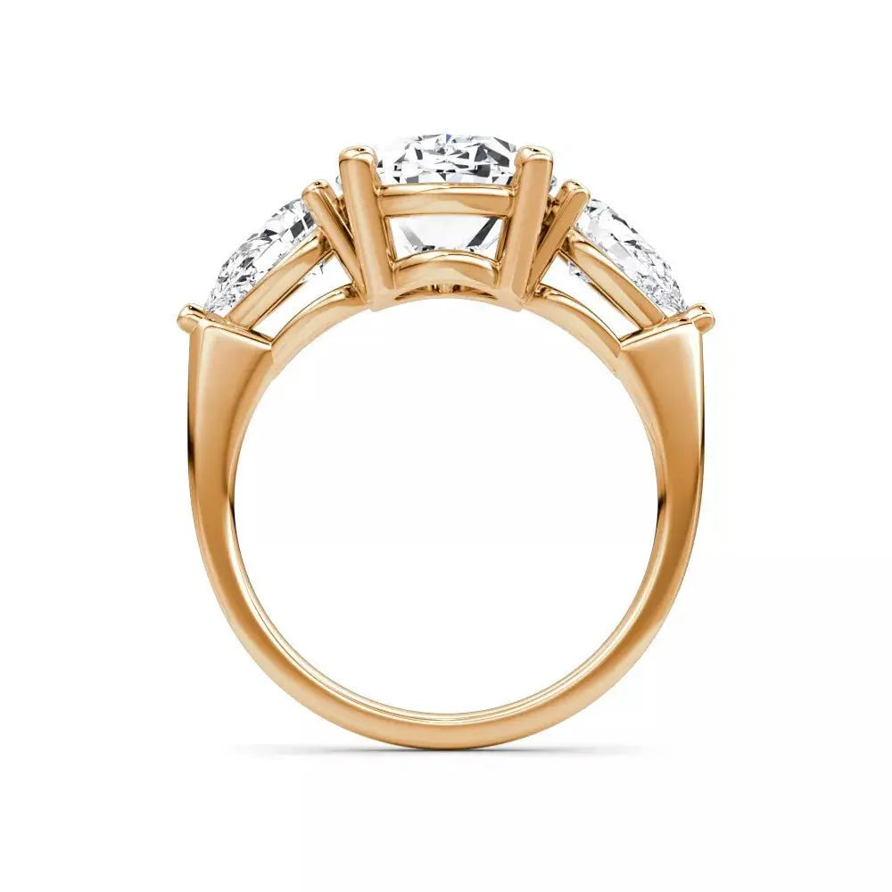 3.70 Carat Round Cut Lab Grown Diamond Engagement Ring in 14K White Gold - Future Jewelry