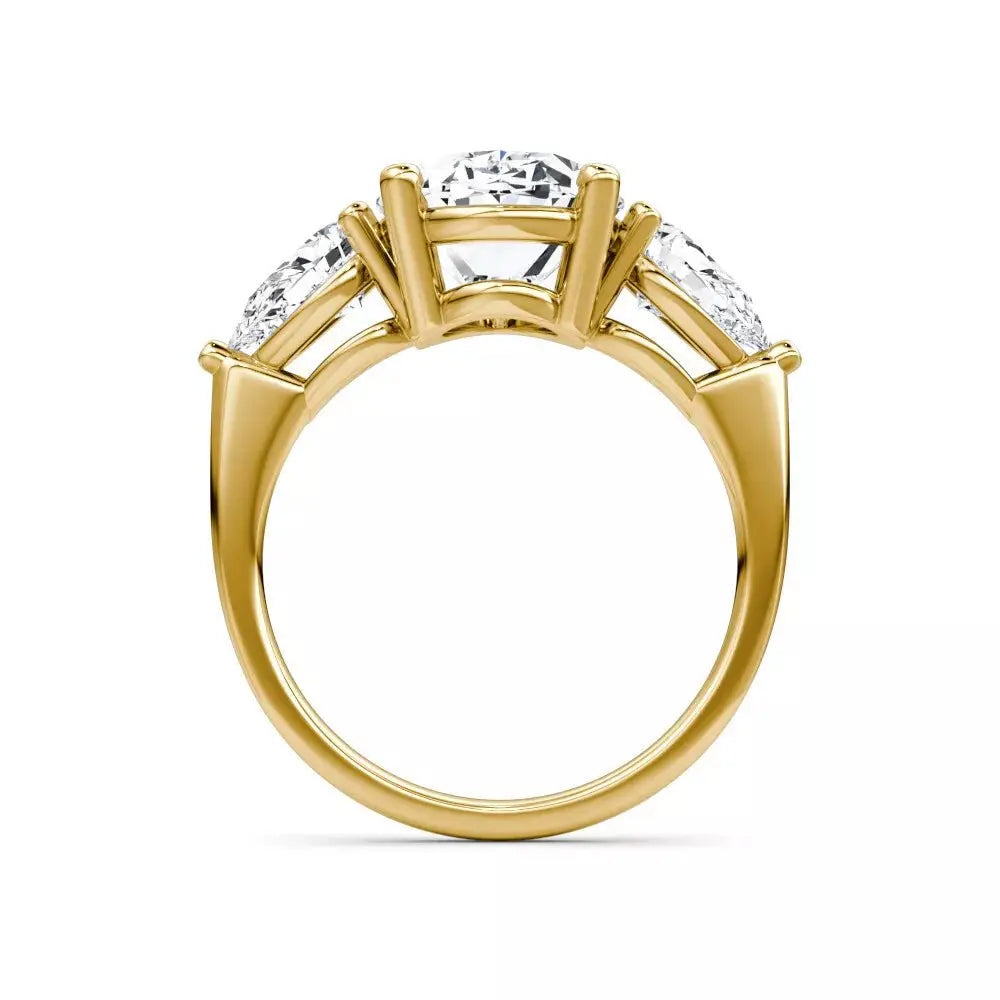 3.70 Carat Round Cut Lab Grown Diamond Engagement Ring in 14K White Gold - Future Jewelry