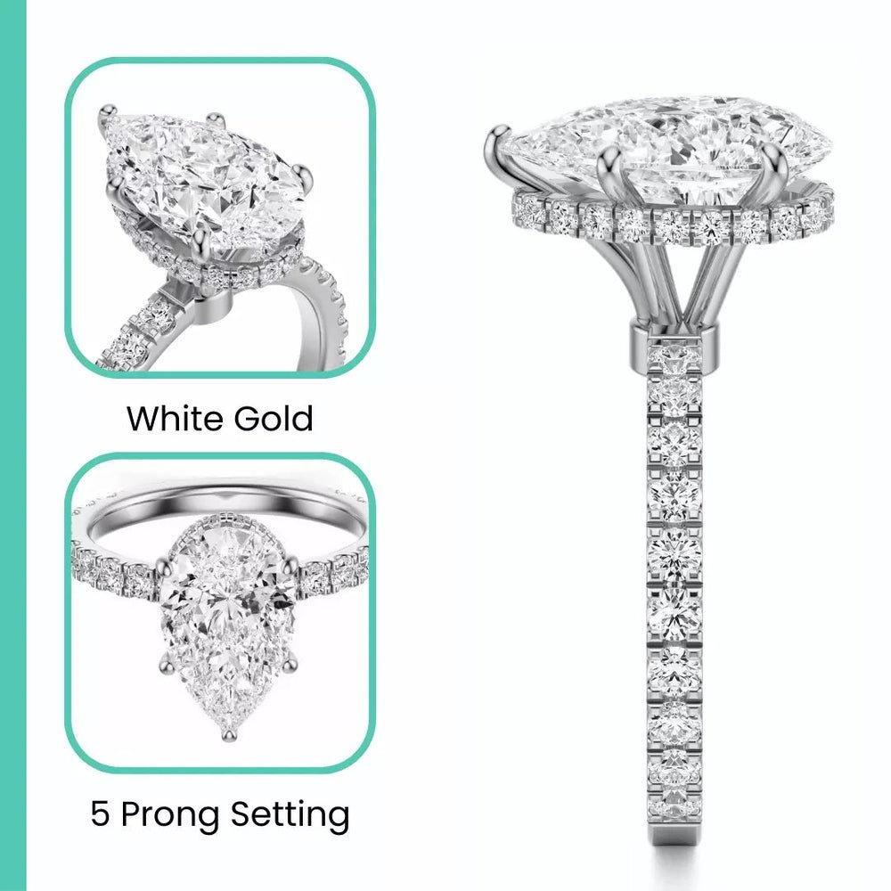 3.80 Carat Lab - Grown Diamond Engagement Ring in 14K White Gold - Future Jewelry